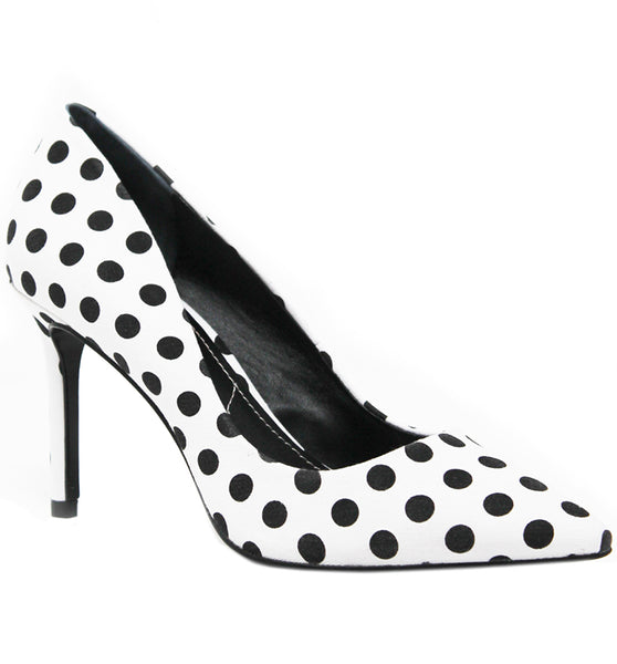 VICKY WHITE BLACK POLKADOT