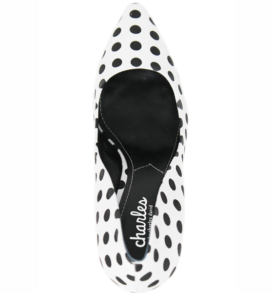 VICKY WHITE BLACK POLKADOT